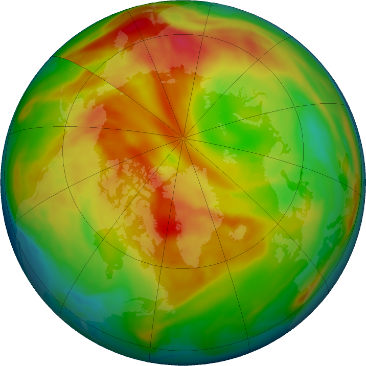 Arctic ozone map for 21 February 2017